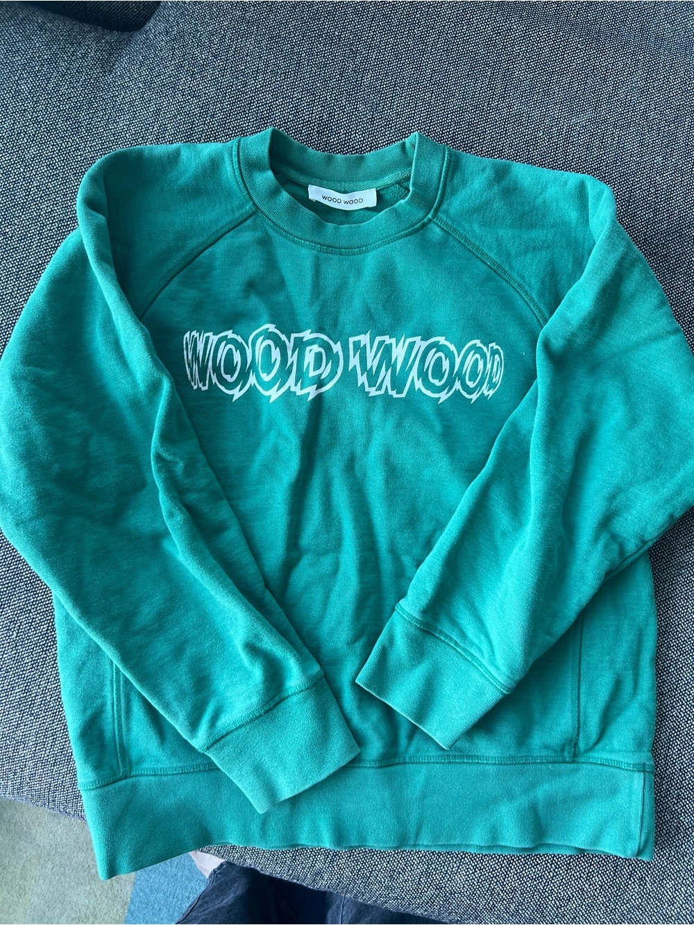 Wood Wood Unisex Teal Crewneck Sweatshirt